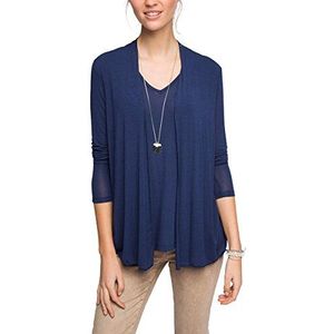 ESPRIT Collection Dames shirt met lange mouwen, blauw (navy 400), XL