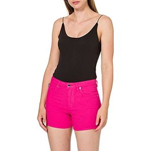 Love Moschino Strecth Cotton-Linen Gabardine Casual Shorts voor dames, Fuchsia, 36