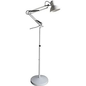 Wonderlamp - Staande lamp Avati, staande lamp wit, in hoogte verstelbaar, lichaam en scharnier, lamp 1xE27