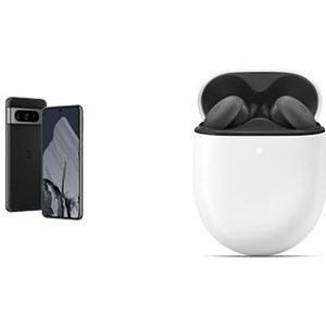 Google Pixel 8 Pro Android smartphone zonder simlock met telelens, lange batterijduur en Super Actua-display, obsidiaan, 512 GB & Google Pixel Buds A-serie - Draadloze hoofdtelefoon - Charcoal