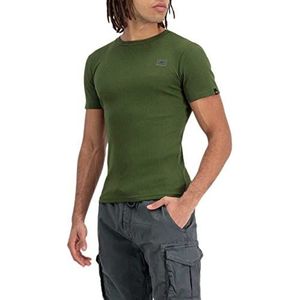 Alpha Industries X-Fit Rib T Shirt voor Heren Dark Green