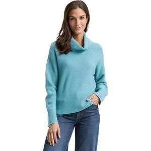 TOM TAILOR - Trui - Cyaan Blauw - Losse Pasvorm - Lange Mouw