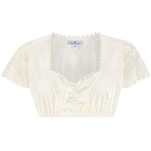 Stockerpoint Dirndl-blouse voor dames B-3033, jurk voor speciale gelegenheden, wit, 36 EU