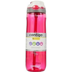 Contigo Ashland Autospout drinkfles met rietje, grote BPA-vrije kunststof waterfles, lekvrij en duurzaam, outdoor sportfles voor fietsen, joggen, wandelen, werk, school