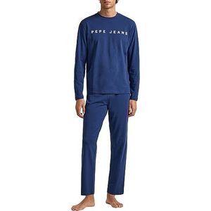 Pepe Jeans Effen broek pyjamabroek voor heren, Blauw (zwart), L
