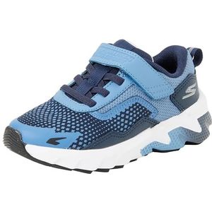 Skechers Jongens Trainers, Blauw & Navy Synthetisch/Textiel/Trim, 11 UK, Blauwe Marine Synthetische Textiel Trim, 28 EU