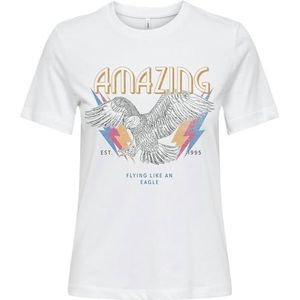 ONLY Onlhenny Life Reg S/S Top Box JRS, wit, S