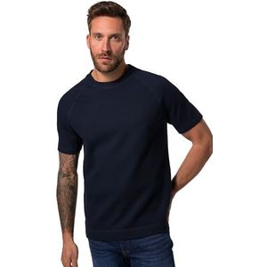 JP 1880 Heren 1/2 T-shirt Basic Raglan biologisch katoen T-shirts, Donkerblauw, XL