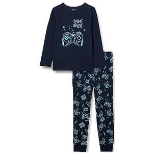 NAME IT Jongens Nkmkennert Ls Nightset pyjama, Dark Sapphire, 86-92