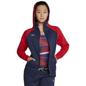Speedo Women's Sweatshirt Full Zip Hooded Jacket Team Warm Up