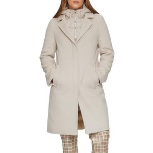 s.Oliver - Regular Fit - Lange Jas - Mêlee - Materiaalmix met Wol