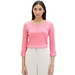 TOM TAILOR T-shirt voor dames, 34861 - Roze Offwhite Stripe Ck, 3XL
