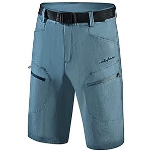 Black Crevice Trekkingshorts voor heren, korte trekkingbroek voor heren, outdoorshorts, waterafstotend en sneldrogend, duurzame en ademende wandelshorts met zakken, Blue Mirage/Steel Blue, 52