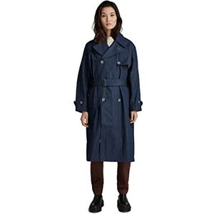 G-STAR RAW High Trenchcoat voor dames, Blauw (Raw Denim C970-001), L