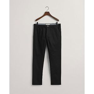 GANT Slim Tech Prep Chino's klassieke broek voor heren, zwart, 31W / 32L
