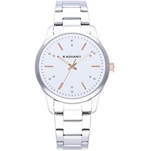 Radiant saona Womens analoge quartz horloge met roestvrij stalen armband RA616203, zilver, Modern