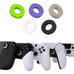 PlayVital 5 paar Precision Rings voor ps5,Doel Aim Assist Schokdemper Ringen voor ps4,Xbox Series X/S, Xbox One,Xbox 360,Steam Deck,Switch Pro,Joystick Spons Ring Analoge Stick Accessoires