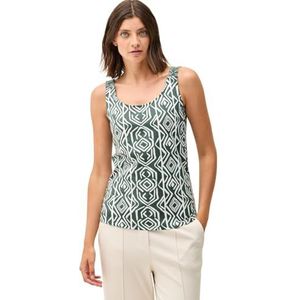 Cecil - Dames Top - Groen - Gesmokte Details