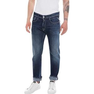 Replay Heren Comfort Fit Jeans Rocco, 007, donkerblauw, 28W x 30L