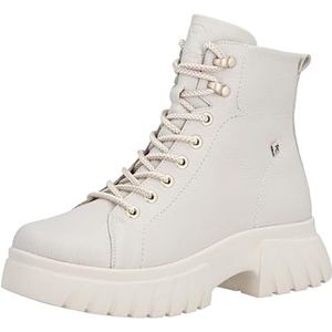Rieker - Veterlaarsjes - Wit - Leer - Met Plateau
