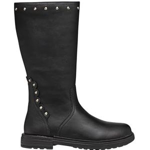 Geox J Eclair C Combat Boots voor meisjes, Zwart, 0.5 UK