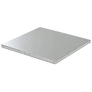 0931613 DECORA vierkante taartplaat zilver CM 30X1,2 H
