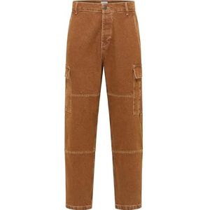 MUSTANG Herenjeans stijl Toledo Loose Cargo, Leather Brown, 33W / 36L