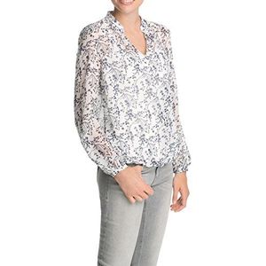 ESPRIT Regular fit blouse voor dames met bloemenprint, meerkleurig (Off White 103), 34