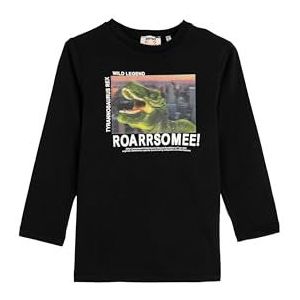 Koton Boys Dinosaur Hologram Detail T-Shirt Lange Mouwen Crew Neck Cotton, zwart (999), 11-12 Jaar