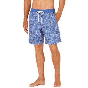 Amazon Essentials Heren Zwembroek van 23cm met Gaasvoering, Zakken en Trekkoordsluiting, blauw, L