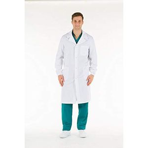 Gima - Unisex witte lab jas, dokterswerkkleding, gemaakt van 100% hoogwaardig katoen, EU maat 58, professionele en stijlvolle lijn.