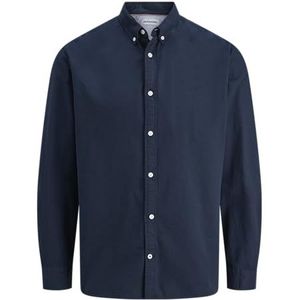 JACK & JONES Heren Jjoxford Detail Shirt Ls, navy blazer, XL