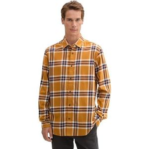 TOM TAILOR heren overhemd, 36643 - Peanut Brown Check, XXL