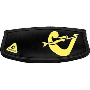 Cressi Simply Neo Mask Strap Cover, neopreen bescherming voor duik- en snorkelmaskers, uniseks, volwassenen, zwart/geel, eenheidsmaat