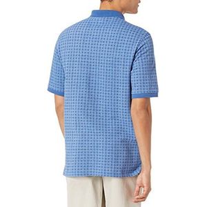 Amazon Essentials Men's Poloshirt van piqué-katoen met normale pasvorm (verkrijgbaar in grote en lange maten), Blauw, L