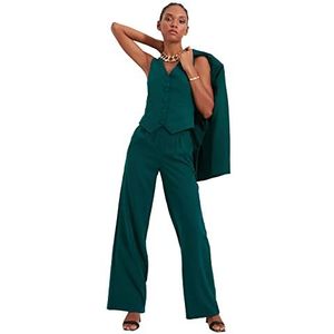 Trendyol Green Spacious Broeken Dames Shorts, Groen, 40