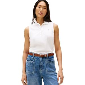 Tommy Hilfiger - Polo - Wit - Duurzaam Gemaakt