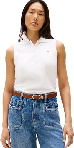 Tommy Hilfiger - Polo - Wit - Duurzaam Gemaakt