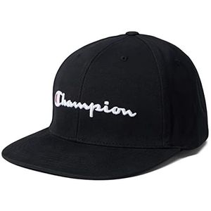 Champion Heren Snapback muts Script Print baseballcap, Zwart-590908, Eén maat