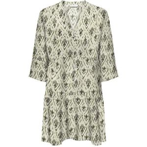 Onlnova Life Vis Thea Sleeve Dress AOP, Rifle Green., XL