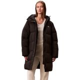 Calvin Klein Jeans - Belted Midweight Lon - Gewatteerde Jas - Zwart - Polyamide