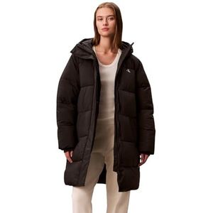 Calvin Klein Jeans - Belted Midweight Lon - Gewatteerde Jas - Zwart - Polyamide