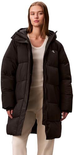 Calvin Klein Jeans - Belted Midweight Lon - Gewatteerde Jas - Zwart - Polyamide