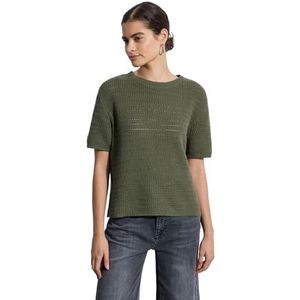 Street One Studio Dames Trui met kantpatroon in Groen, in size: 34