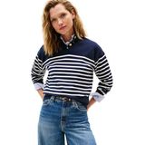 TOMMY HILFIGER Trui  navy / wit