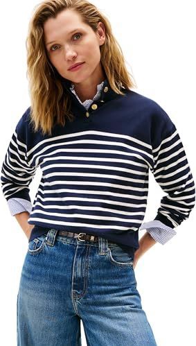 TOMMY HILFIGER Trui  navy / wit