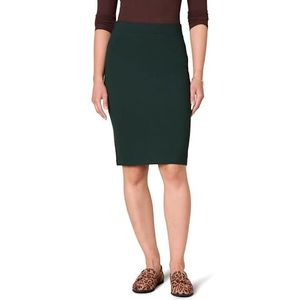 Amazon Essentials Ponte Pull-On Boven de knie getailleerde kokerrok, donkergroen, S