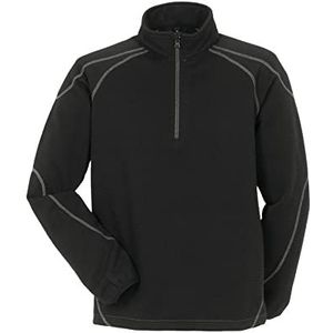 Planam Outdoor Heren Gebreide & Sweat Gezellige Troyer Pullover Zwart Model 3060 Maat 5XL