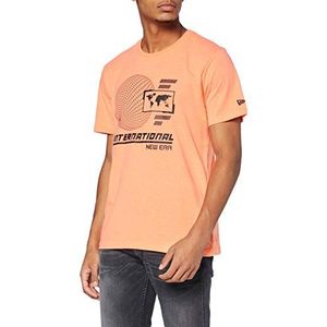 New Era Ne Graphic Tee Org T-shirt voor heren, pastel oranje, M