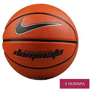 Nike Dominate basketbal 8P 5 amber/zwart/mtlc platinum/zwart